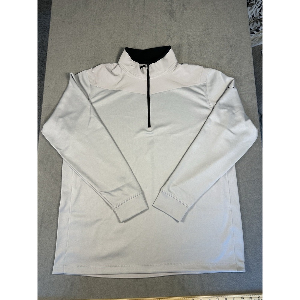 Nike Golf Dri-FIT Quarter Zip Pullover Gray Black XL Standard Fit